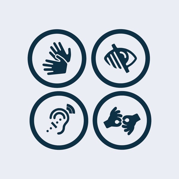 icons representing various accessibility needs